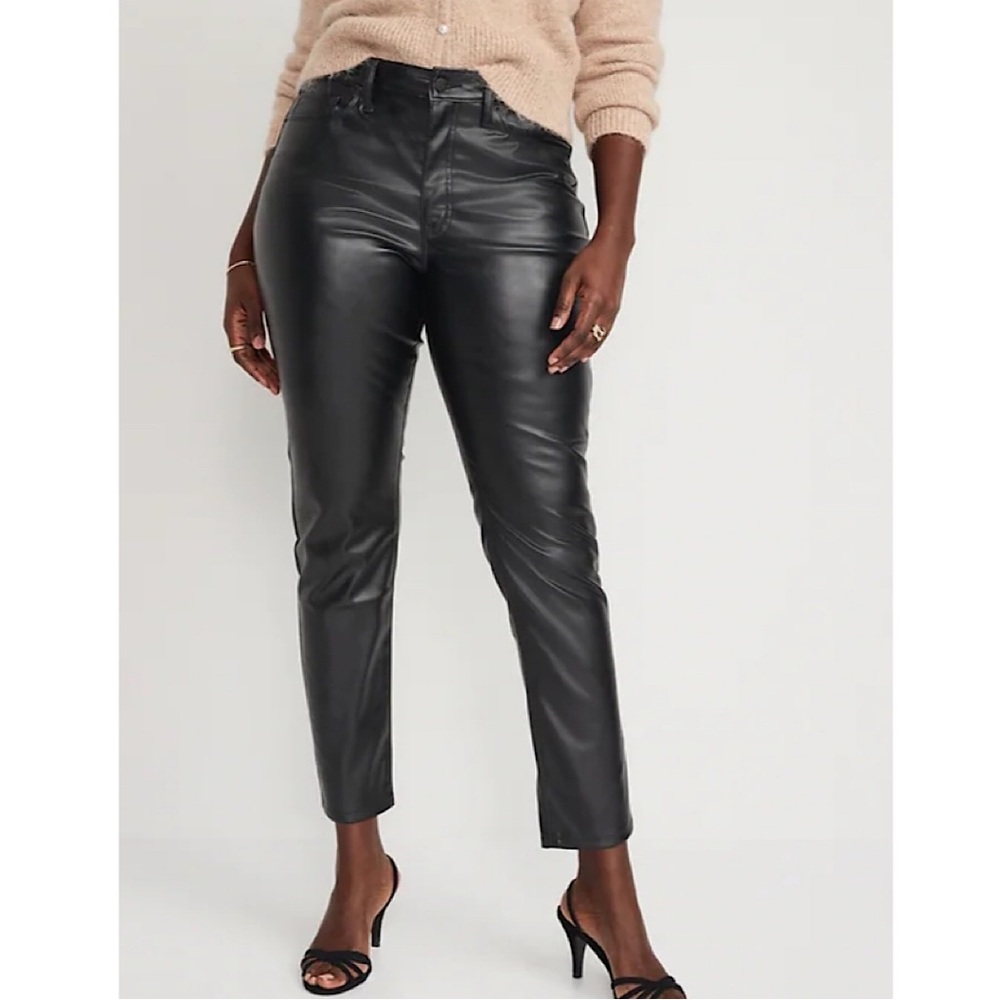 NWT Old Navy Straight Faux Leather Pants